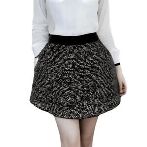 Central Park West/ Black and white polka dot/ Layered mini skirt/ Size  US XS